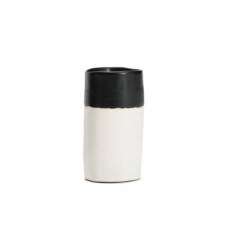 Jennifer Graham: White Bud Vase Dipped Black