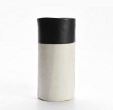 Jennifer Graham: White Vase Dipped Black