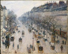 Pissarro: The Boulevard Montmartre on a Winter Morning