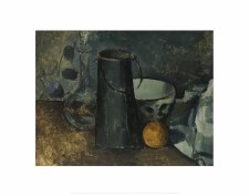 Cézanne: Still Life with Carafe, Milk Can, Bowl, and Orange Print
