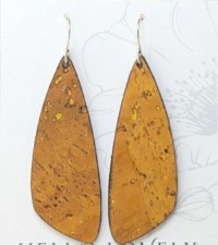 Hello Lovely Cork Co: Ochre Yellow Small Wing Earrings