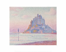 Signac: Mont Saint-Michel, Setting Sun Print