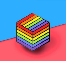 Inclusive Flag Cube Pride Pin