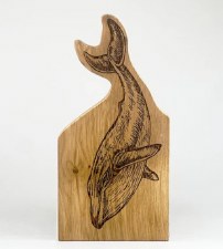 Selbrae: Whale Framed Oak Serving Board - Small