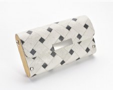 Sol Designs: Black + White Weave Clutch Purse