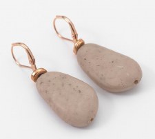 Two A: Oval Resin Earrings - Taupe