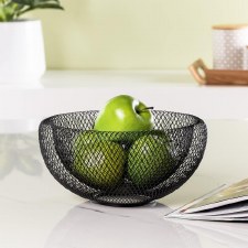Additional picture of Black Double Wall Wire Mesh Metal Bowl