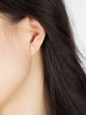 Additional picture of jj + rr  - Tree of Life Stud Earrings - Gold