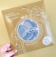Additional picture of Hook Line & Tinker: Snowy Owl Complete Embroidery Kit
