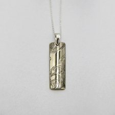 Additional picture of Lynda Carr: Vintage Rectangle Necklace - Silver