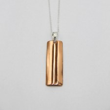 Additional picture of Lynda Carr: Rectangle Necklace - Copper