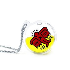 Additional picture of Keith Haring x ONCH - Flying Devil Necklace