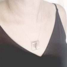 Additional picture of Jade Pellerin: Square Birds Pendant