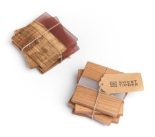 Additional picture of Sweet Timber: Assorted Coasters - Wood/Epoxy
