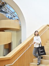 Additional picture of AGO Tote Bag - White on Black