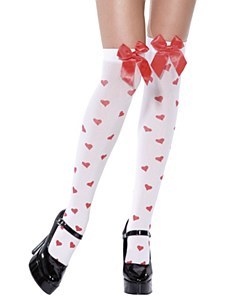 White Stockings With Red Bow Partyworld