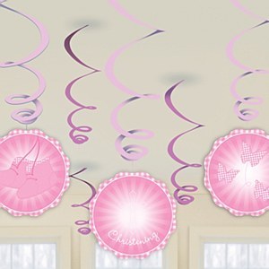 Christening Pink Decorations Partyworld