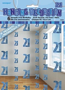 Blue 21st Birthday Decoration Partyworld