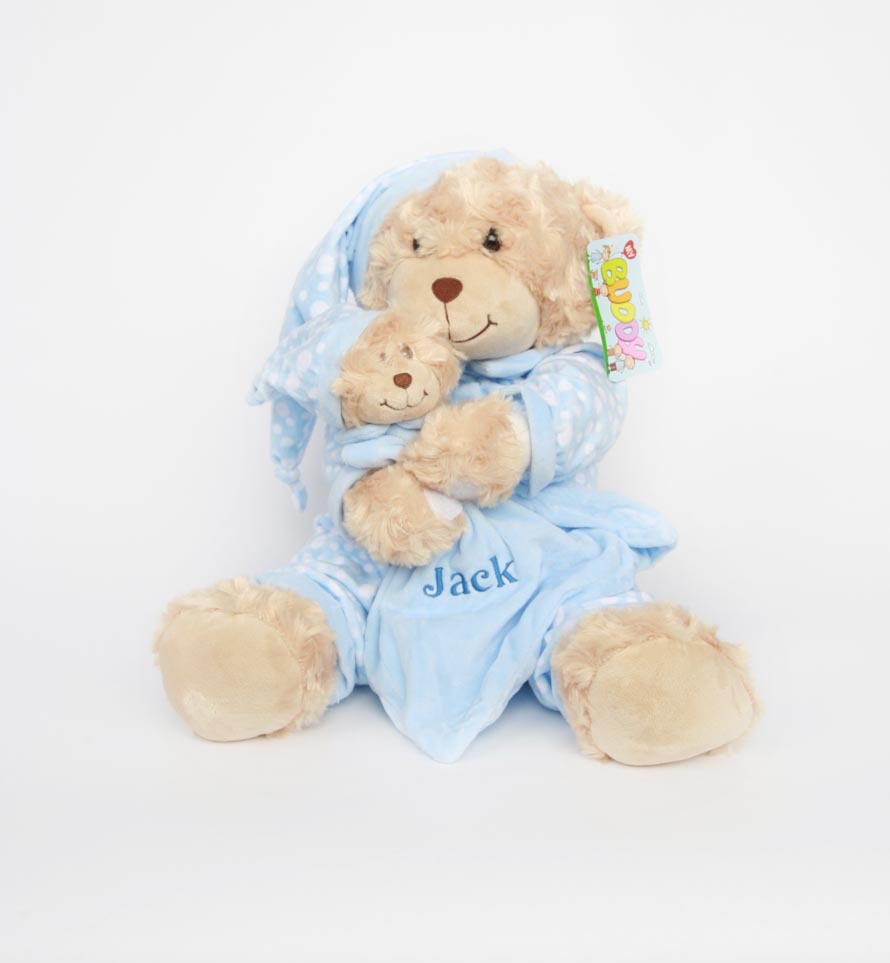 personalised teddy comforter