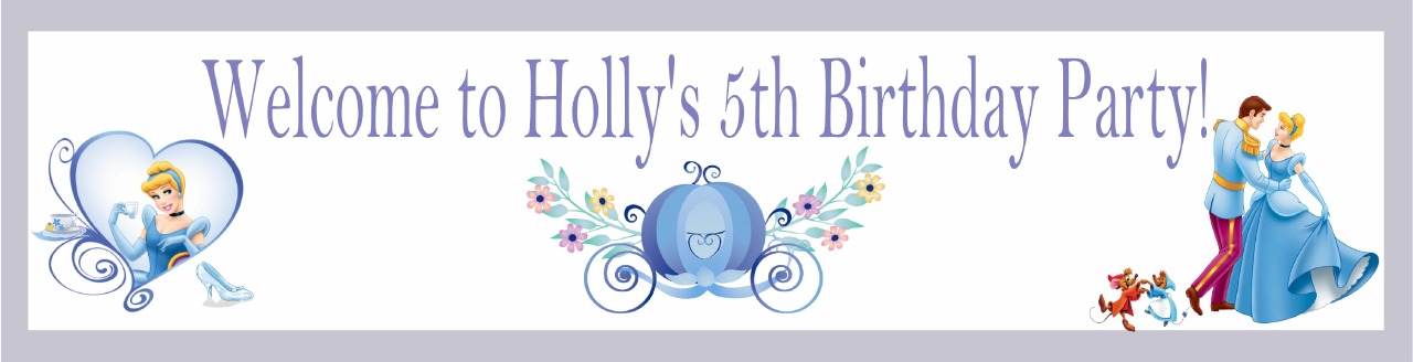 Personalised Cinderella Banner Partyworld