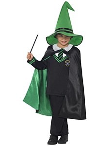 Wizard Kit Black with Tie Hat /& Wand Boys Kids Childs Halloween Fancy Dress