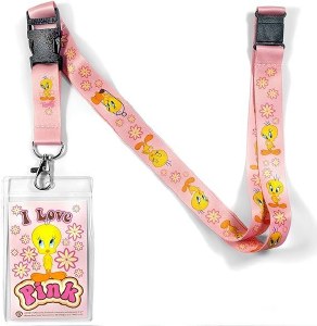 Tweety I Love Pink Lanyard