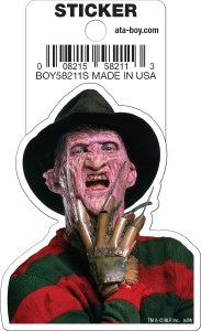 Freddy Kruger Die Cut 3" Vinyl Sticker