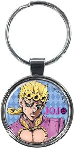 Jojo JoJos Bizarre Adventure GG Blue and Pink Keychain