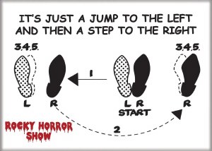Rocky Horror Time Warp Steps Magnet