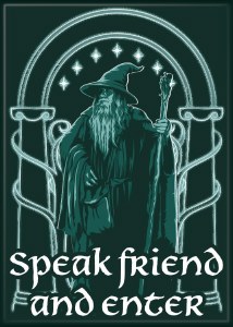 LOTR Speak Friend Magnet