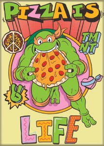 Teenage Mutant Ninja Turtle Mikey Pizza is Life Magnet