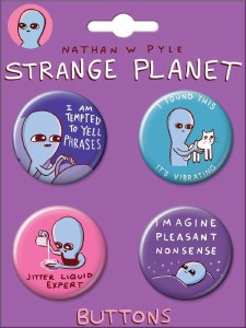Strange Planet 4 Button Set
