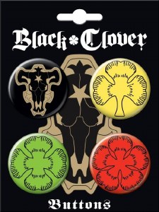 Black Clover 4 Button Set