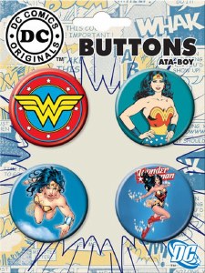 DC Wonder Woman 4 Button Set