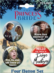 Princess Bride Quotes Button Set