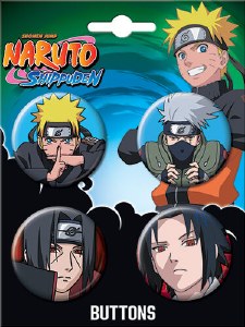 Naruto Set 1 4 Button Set
