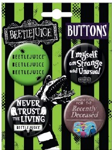 Beetlejuice 2 4 Button Set