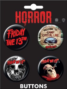 Friday the 13th 4 Button Set
