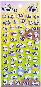 Panda Puffy Stickers