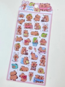 Capybara V1 Puffy Stickers