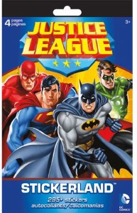 Justice League Stickerland Booklet w/4 sheets of stickers