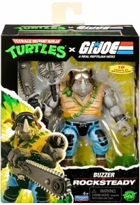 Teenage Mutant Ninja Turtles x GI Joe Buzzer x Rocksteady Action Figure