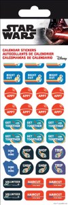 Star Wars Calendar Stickers 6 Pack