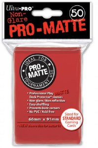 Ultra Pro Deck Protector Matte Red Standard Size Card Sleeves 50ct