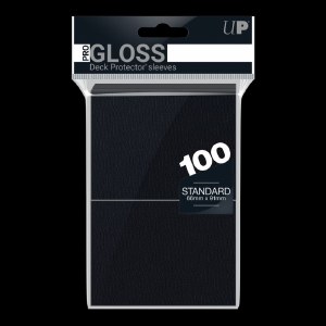 Ultra Pro Deck Protector Gloss Black Standard Size Card Sleeves 100ct