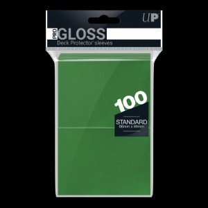 Ultra Pro Deck Protector Gloss Green Standard Size Card Sleeves 100 Count