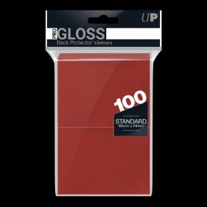 Ultra Pro Deck Protector Gloss Red Standard Size Card Sleeves 100 Count