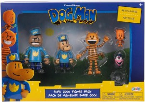Dog Man Movie Supa Cool 2.5" Scale Figure Set W1