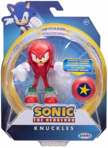 Sonic the Hedgehog Knuckles 4 In Action Figure w/Star Spring