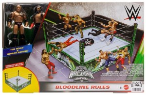 WWE Bloodline Rules w/The Rock and Roman Reigns Action Figure Playset